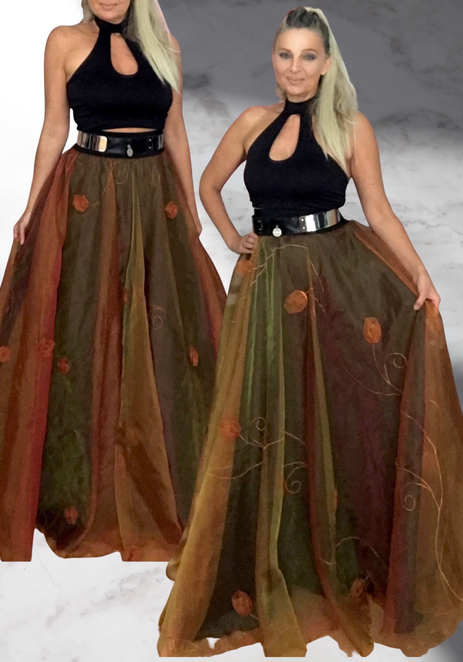 Dlouhá společenská sukně BOROS SK-L-ORG 05